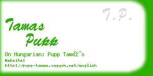 tamas pupp business card